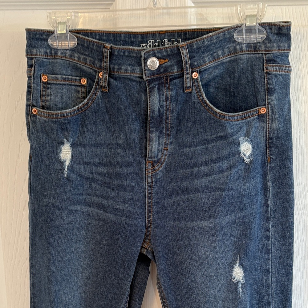 Wild Fable Blue Distressed Skinny Jeans - Picture 4 of 5